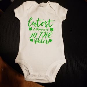 New Carter 3 Mos Onesie with St. Pat's Day Decal